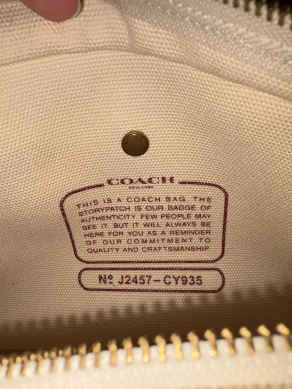 Coach Cargo Tote Bag 26 with Cherry Print - Picture 2 of 4